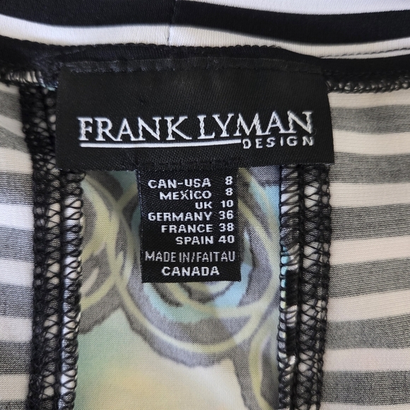 Frank Lyman Design Multicolor Striped Tunic Size 8 - Picture 4 of 4